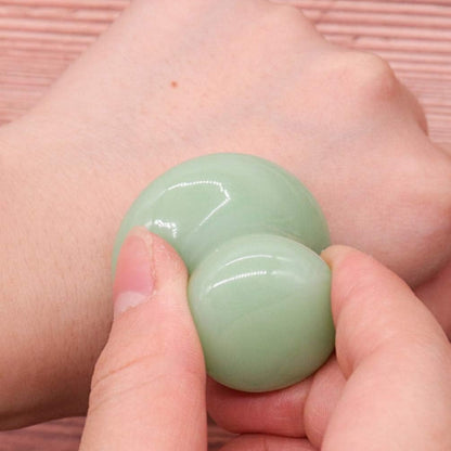 Ice Roller 2Pcs Facial Tools, Green Jade Quartz Massage Rollers Stones Scraping Massage Tool for Women Home Spa